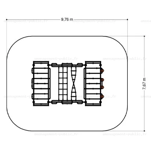 Structure de parcours d’obstacles extérieur